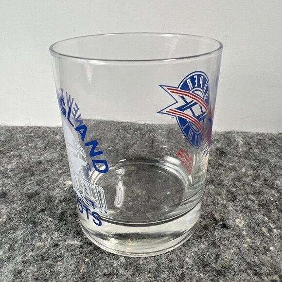 Vintage 1986 New England Patriots Super Bowl XX Champions Glass Tumbler Rocks - Picture 5 of 10
